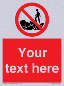 Custom No climbing on rocks